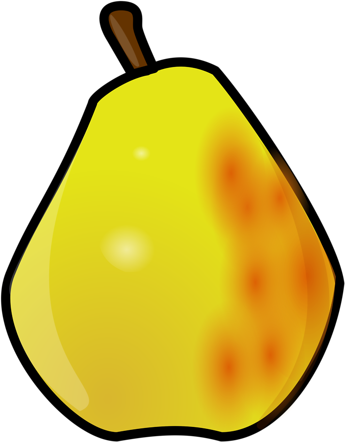 Yellow Cartoon Pear Illustration