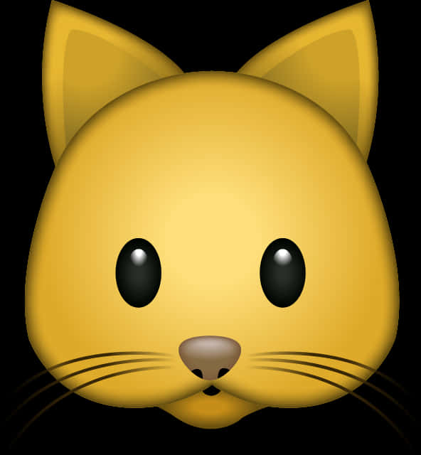 Yellow Cat Emoji Face
