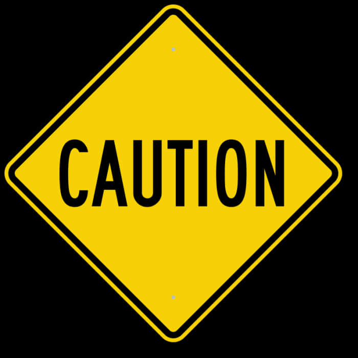 Yellow Caution Sign Graphic
