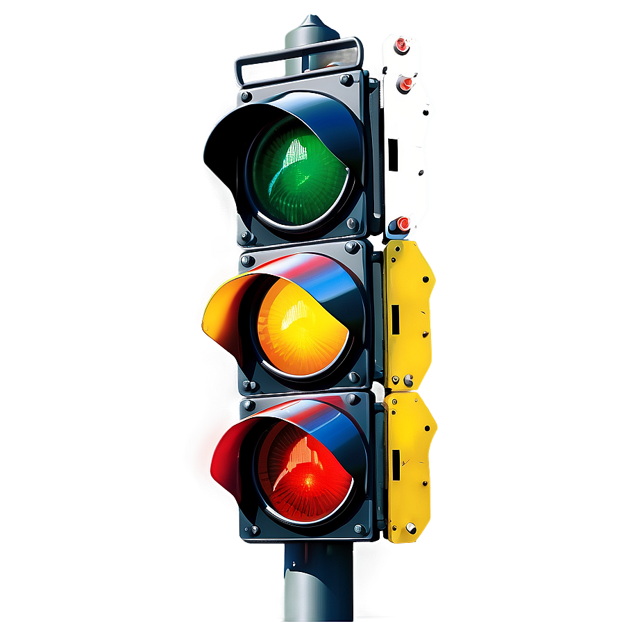 Yellow Caution Traffic Light Png Cma26