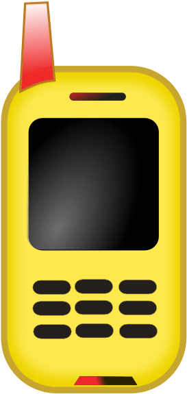 Yellow Cellphone Clipart