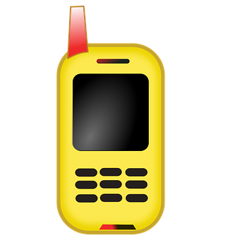 Yellow Cellphone Graphic