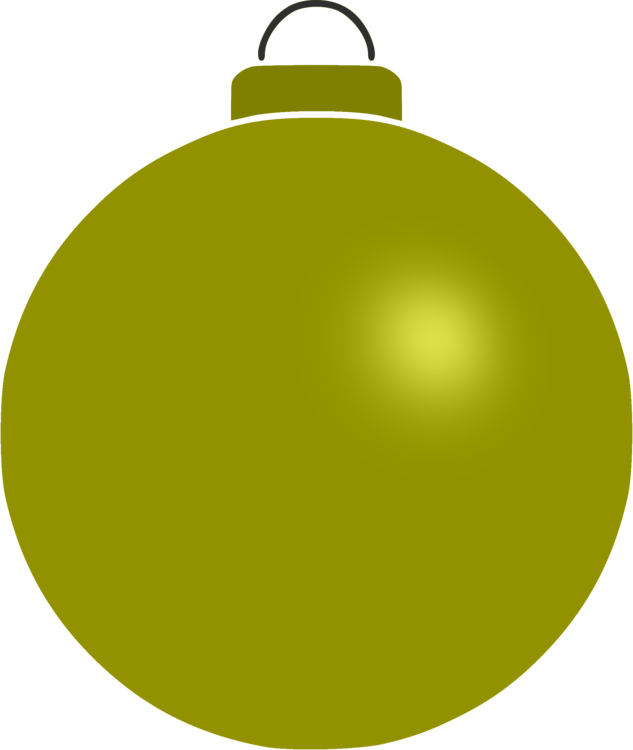 Yellow Christmas Ornament Vector