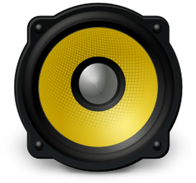 Yellow Cone Loudspeaker Icon