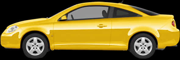 Yellow Coupe Side View