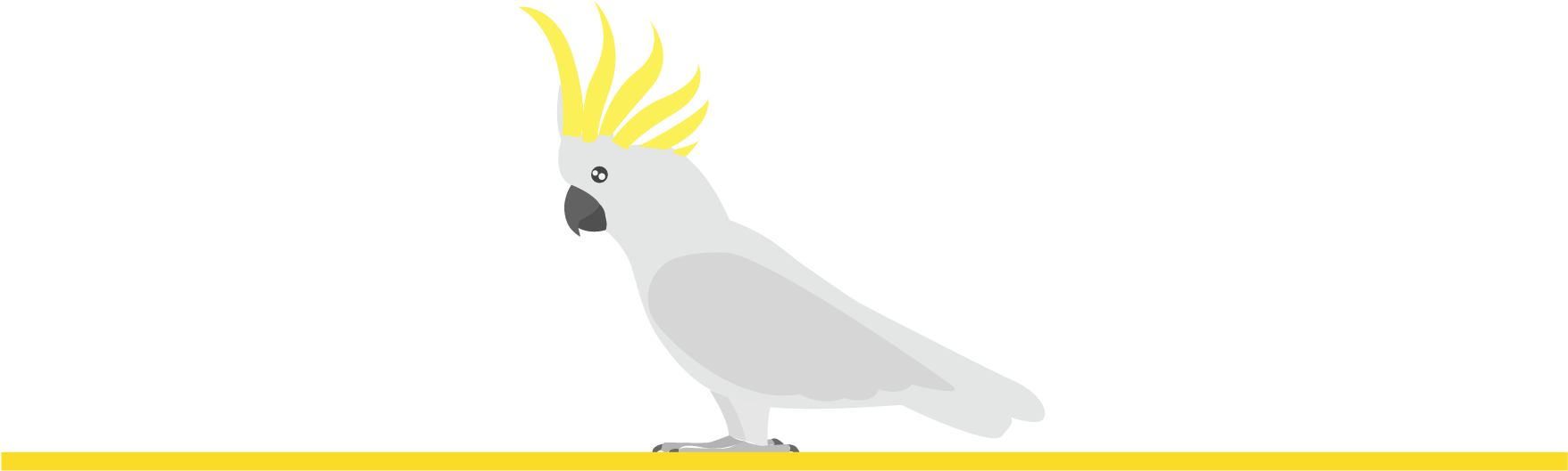 Yellow Crested Cockatoo Illustration