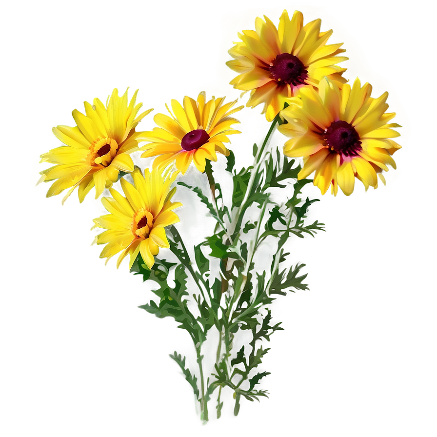 Yellow Daisy Bouquet Png Ptl70