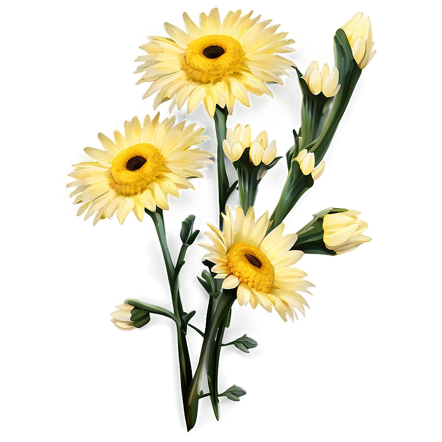 Yellow Daisy Floral Arrangement Png 50