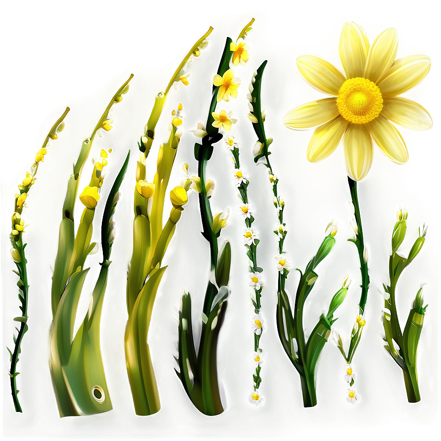 Yellow Daisy Night Scene Png 33