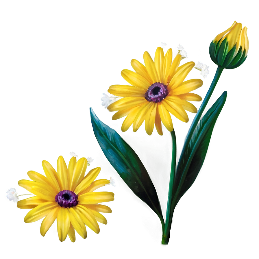 Yellow Daisy Transparent Background Png 48