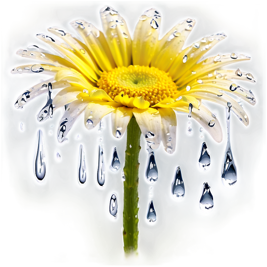 Yellow Daisy With Dew Drops Png 06292024