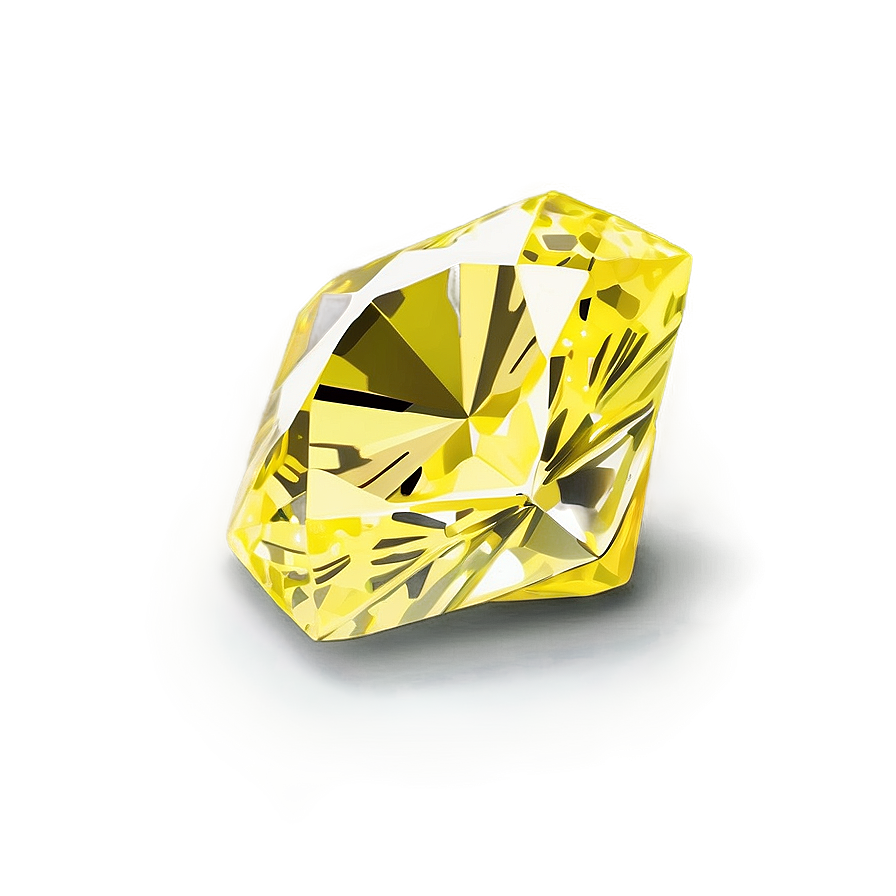 Yellow Diamond In Prong Setting Png Uqd