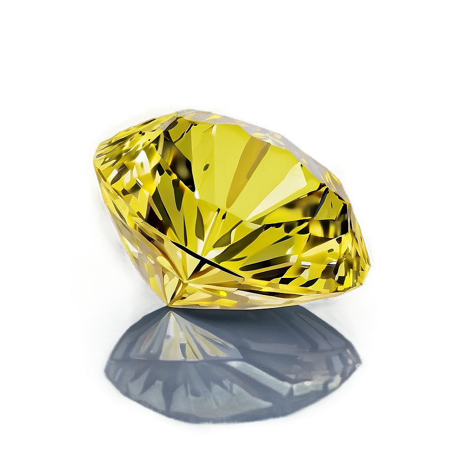 Yellow Diamond With Reflections Png 96