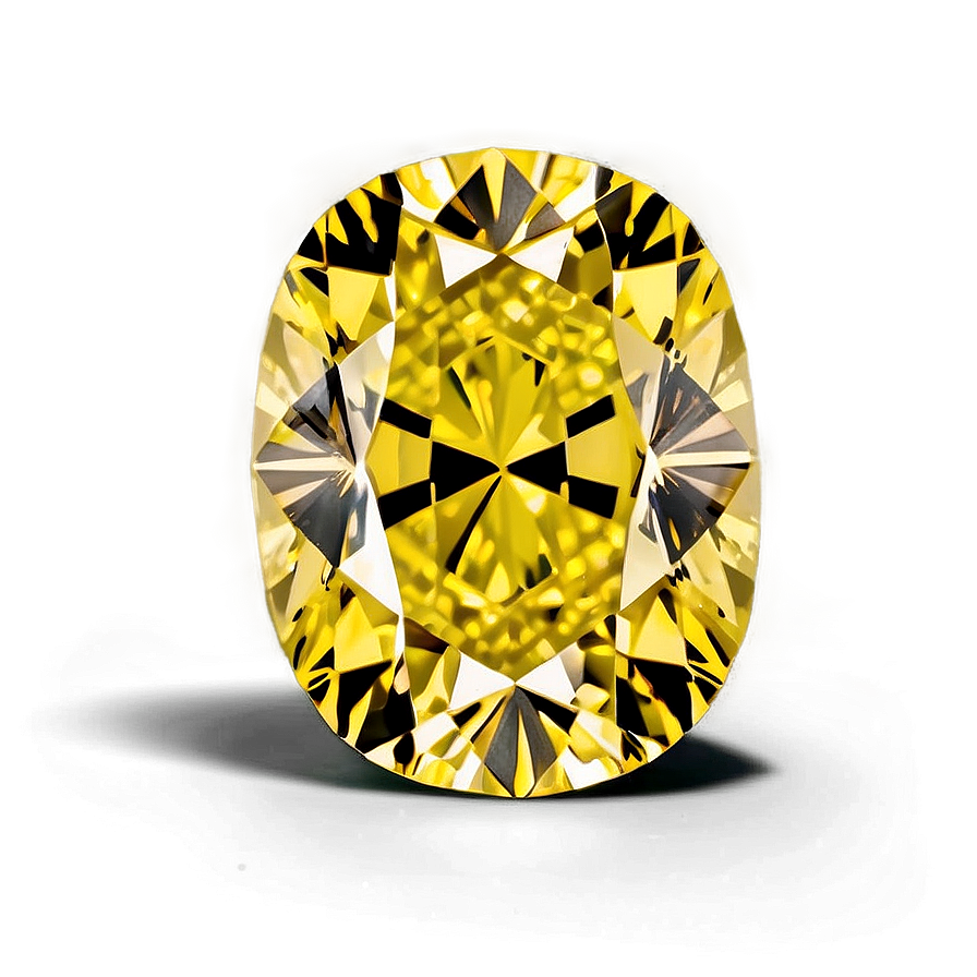 Yellow Diamond With Shadow Png 38