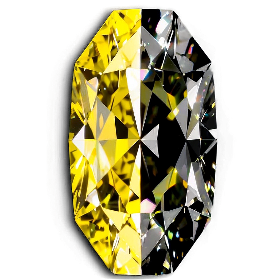 Yellow Diamond With Shadow Png Fha10