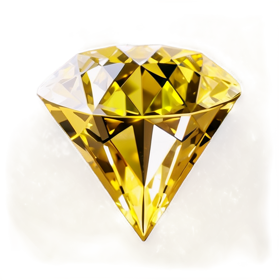 Yellow Diamond With Sparkles Png 9