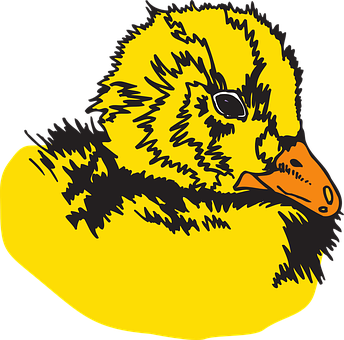 Yellow Duckling Illustration