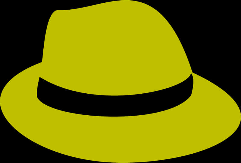 Yellow Fedora Graphic