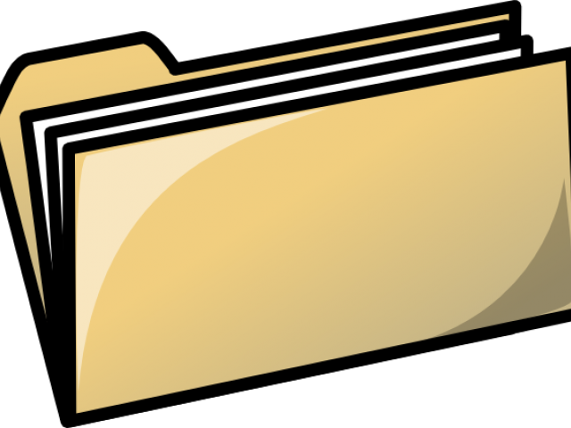 Yellow File Folder Cartoon