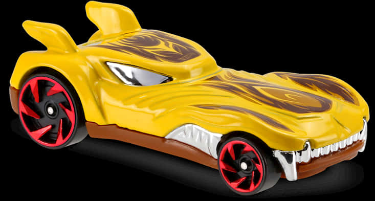 Yellow Flame Hot Wheels Car