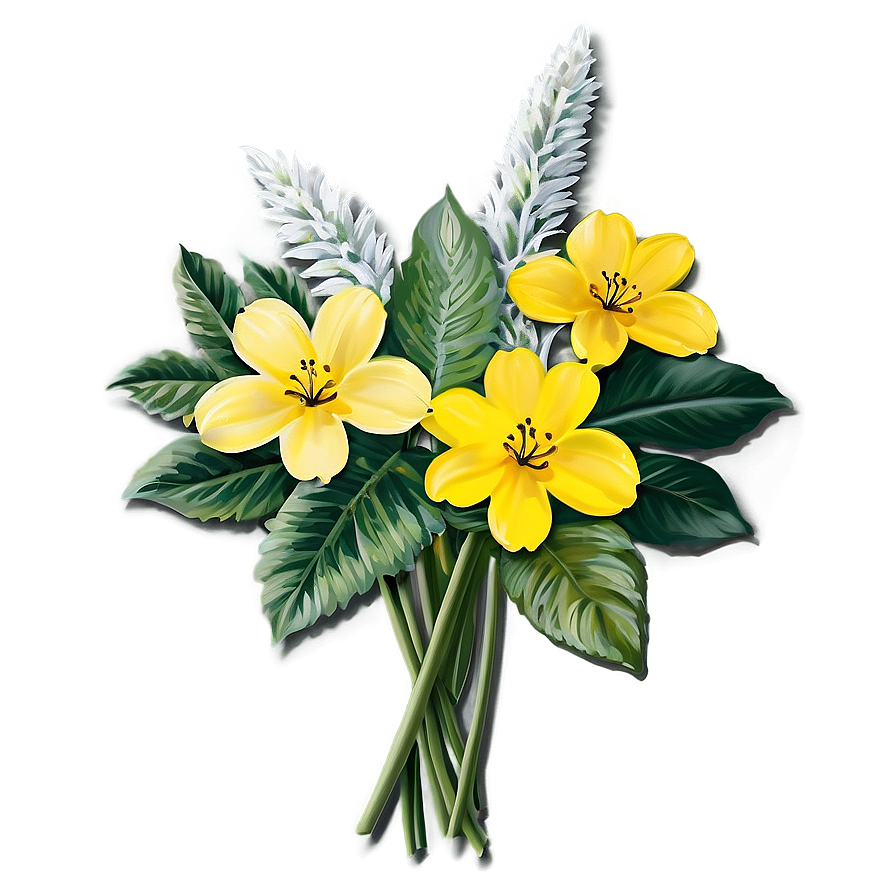 Yellow Flower Bouquet Png 06122024