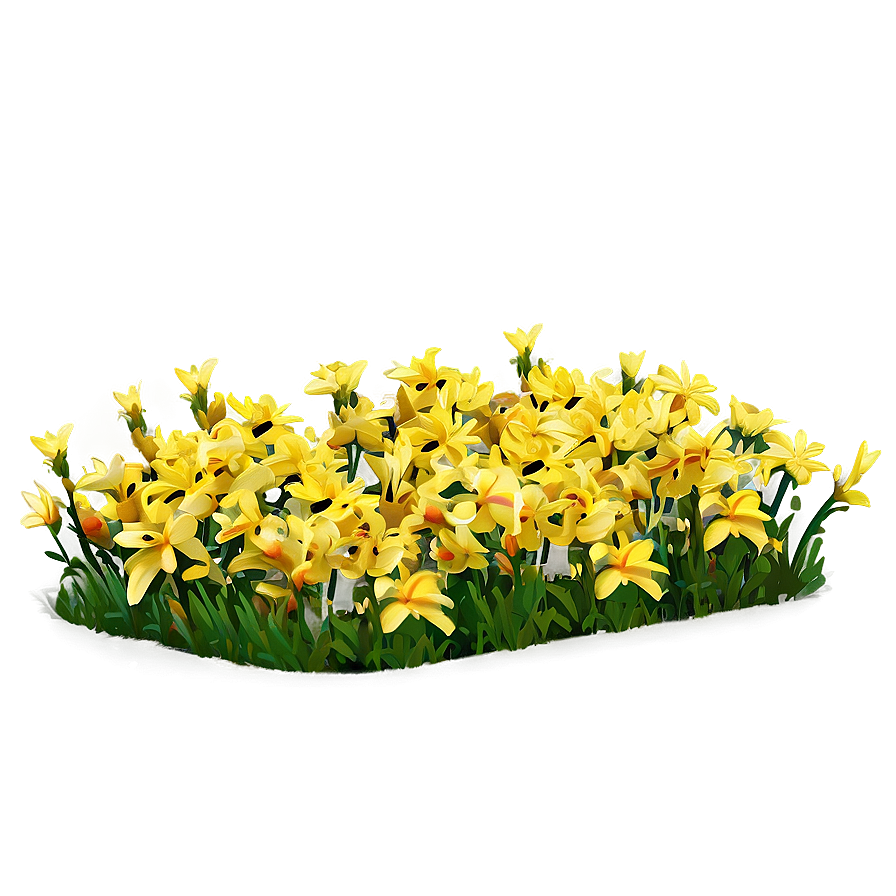 Yellow Flower Field Png 20