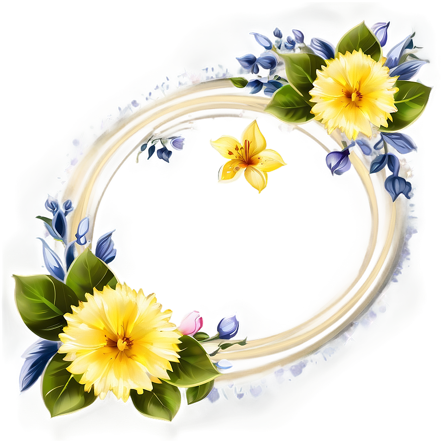 Yellow Flower Frame Png 06122024