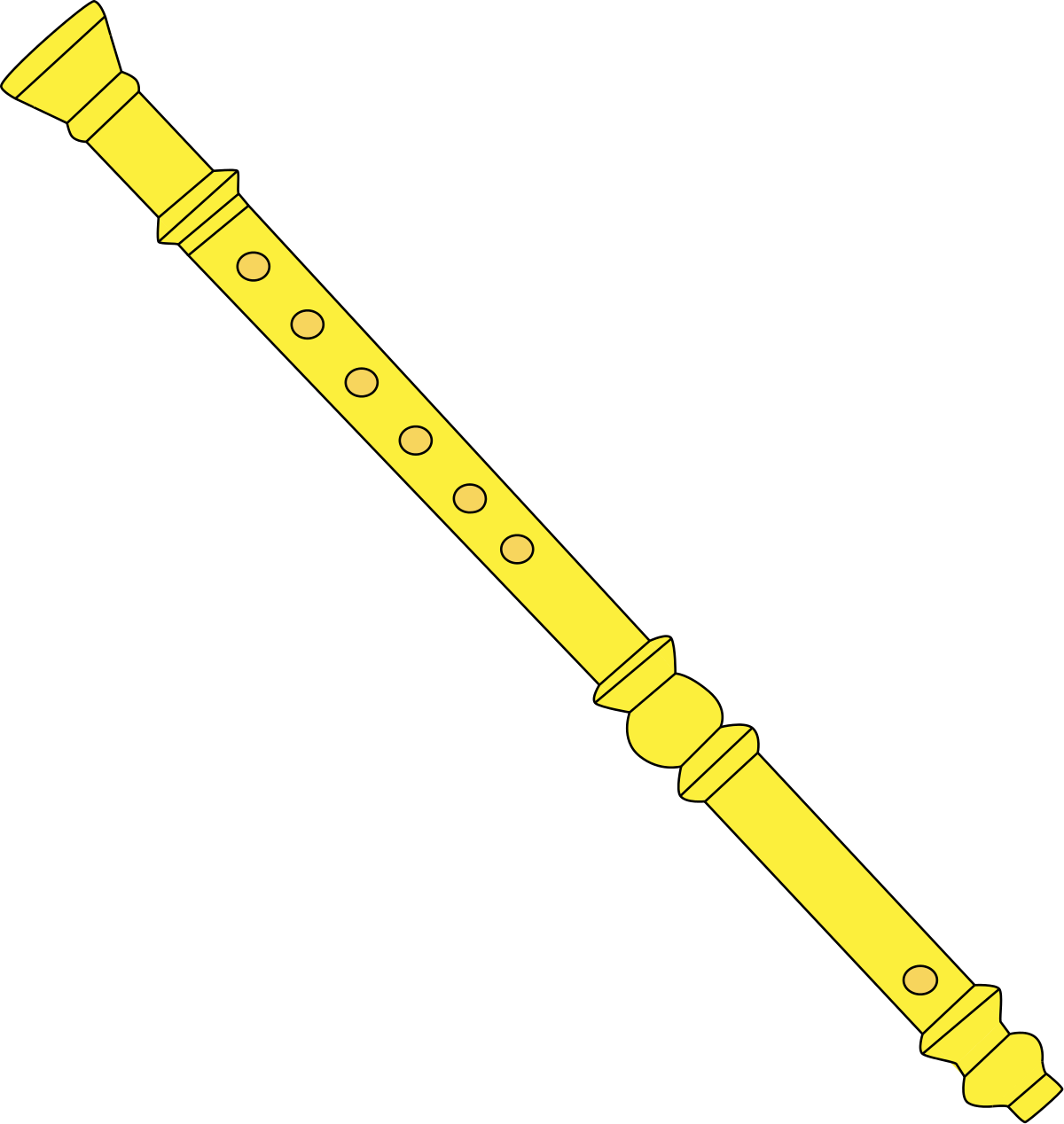 Yellow Flute Illustration