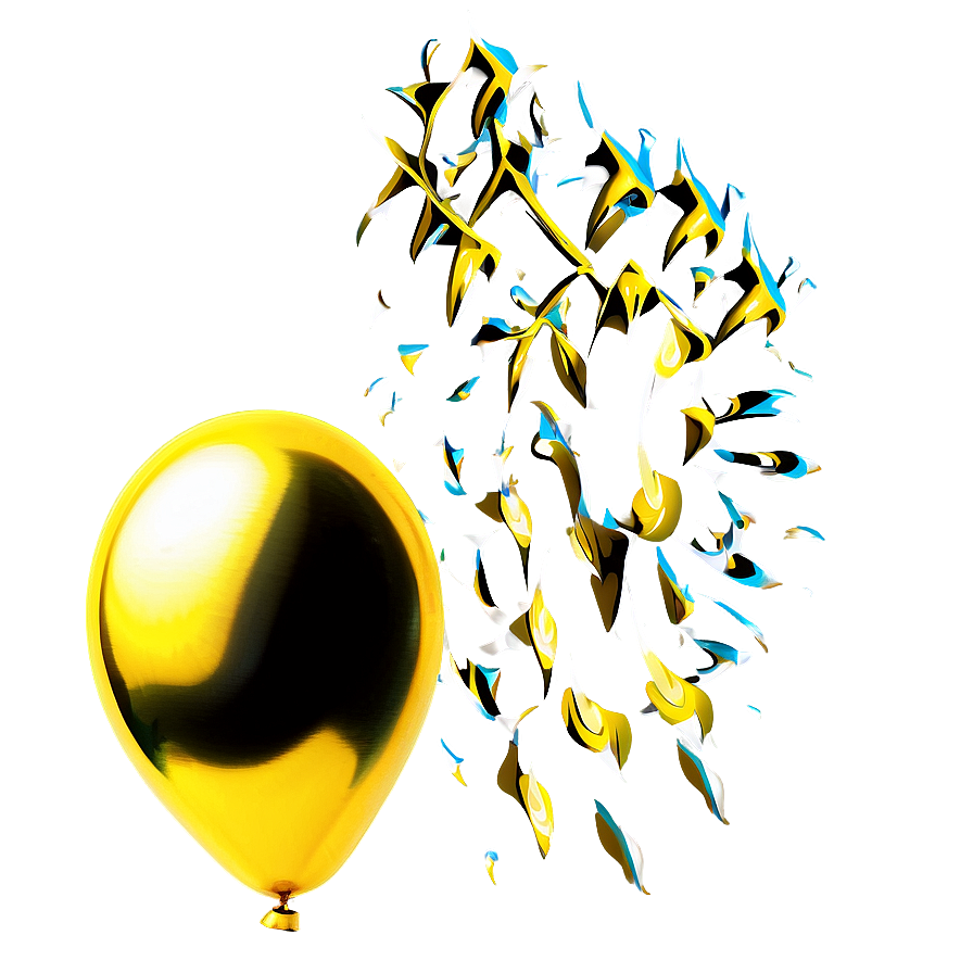 Yellow Foil Balloon Png 13