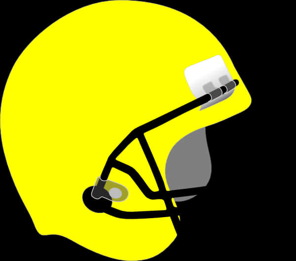 Yellow Football Helmet Vector