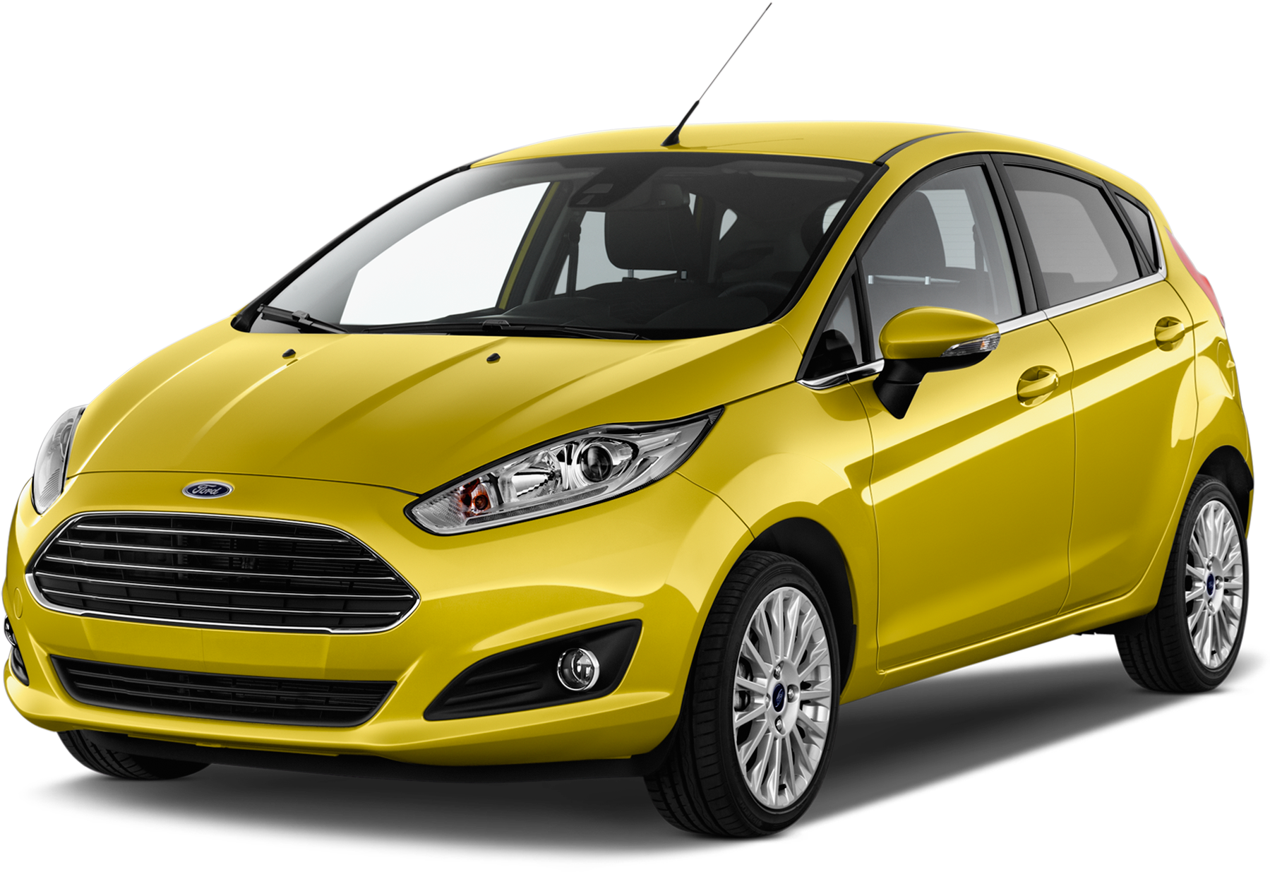 Yellow Ford Fiesta Compact Car