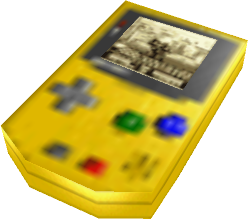 Yellow Gameboy Classic Blurry Background