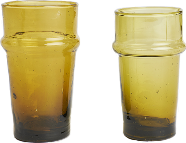 Yellow Glass Tumblers Transparent Background