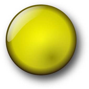 Yellow Glossy Button Icon