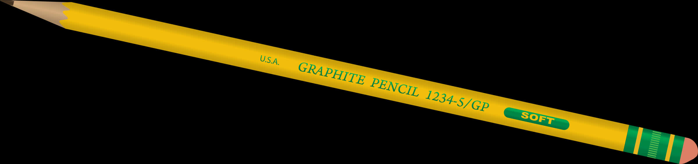 Yellow Graphite Pencil Soft Lead