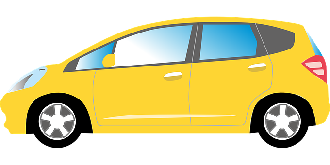 Yellow_ Hatchback_ Vector_ Graphic