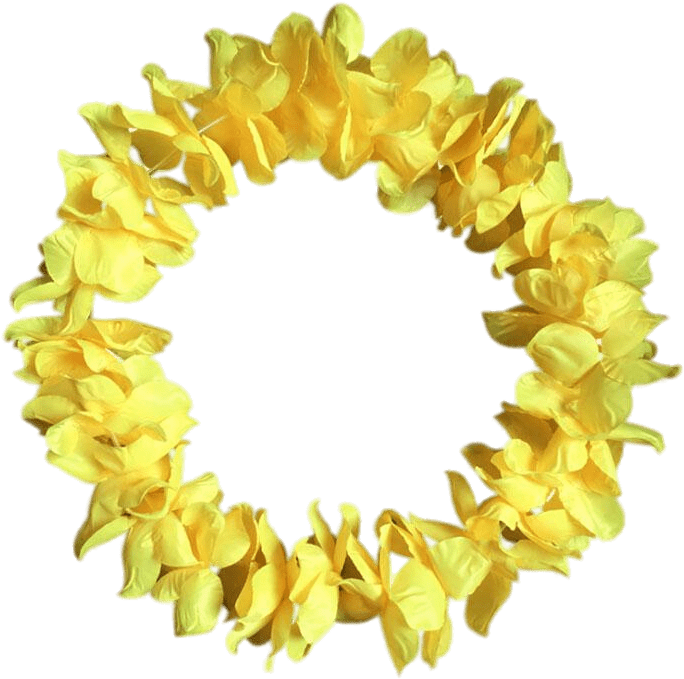 Yellow Hawaiian Lei Floral Arrangement