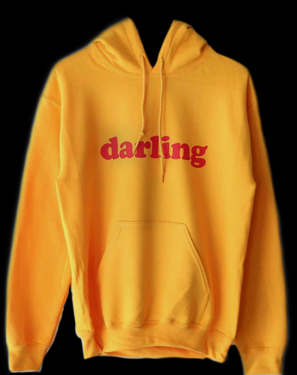 Yellow Hoodie With Darling Text