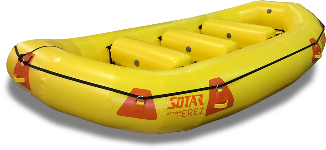 Yellow Inflatable Rafting Boat