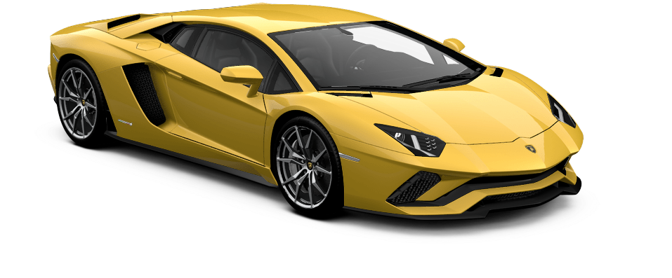 Yellow Lamborghini Aventador Side View