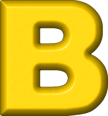 Yellow Letter B Graphic