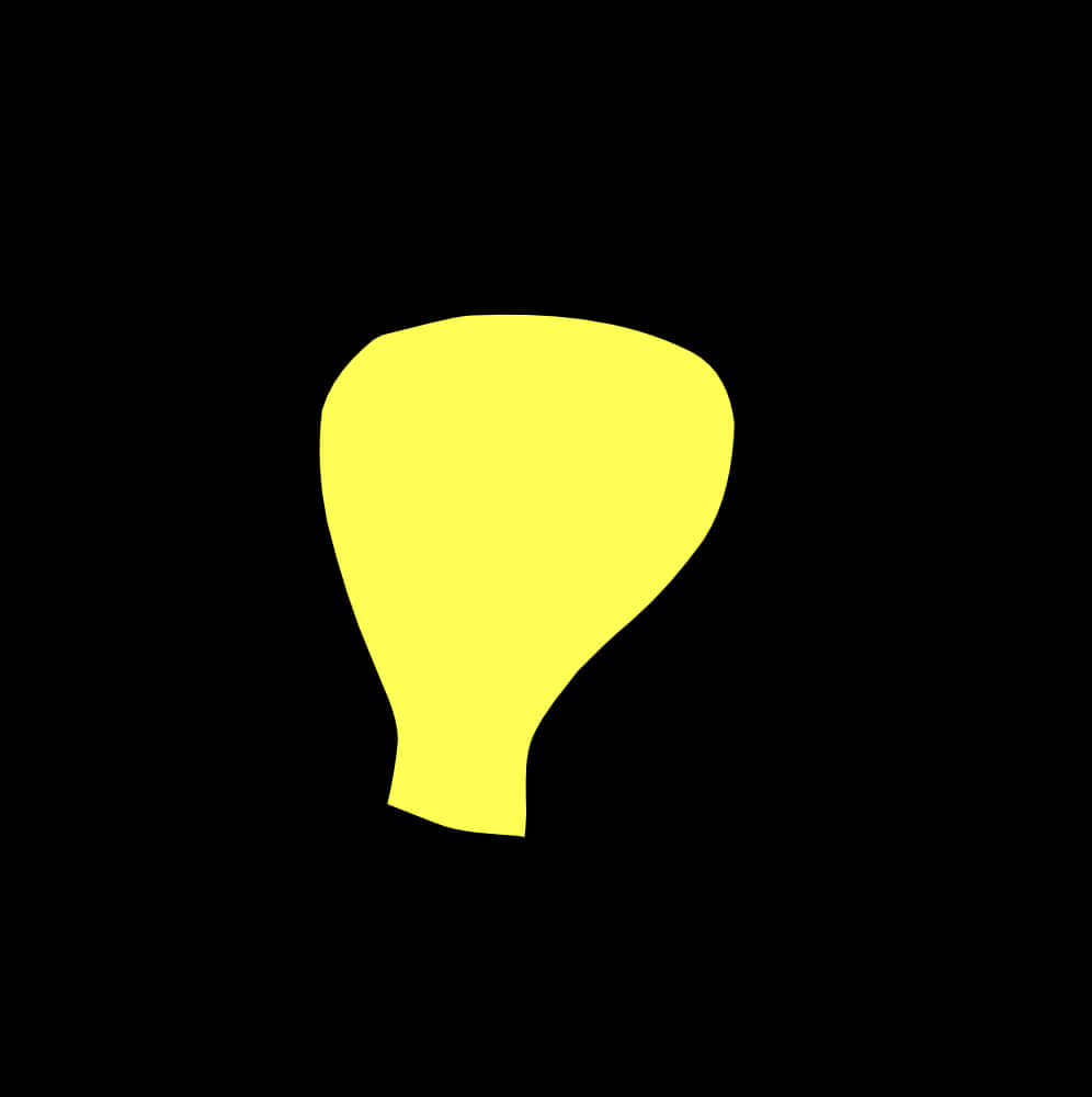 Yellow Lightbulb Icon Black Background