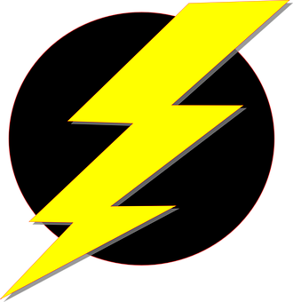 Yellow Lightning Bolt Graphic