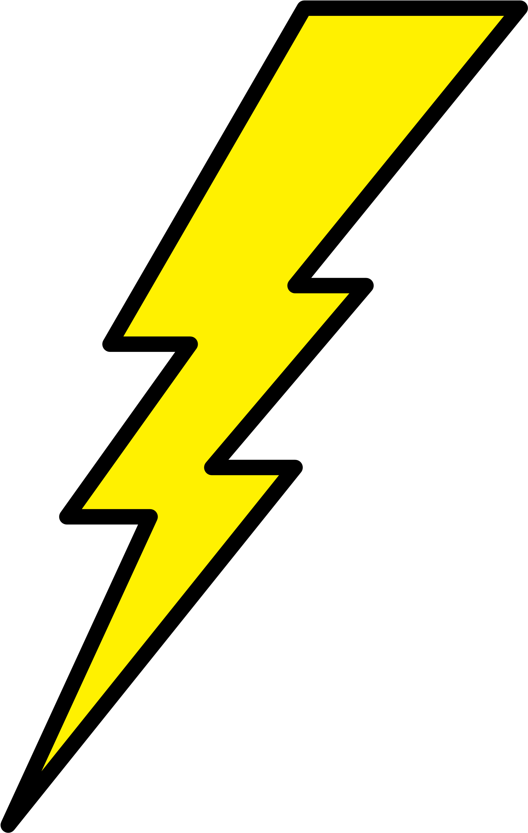 Yellow Lightning Bolt Graphic