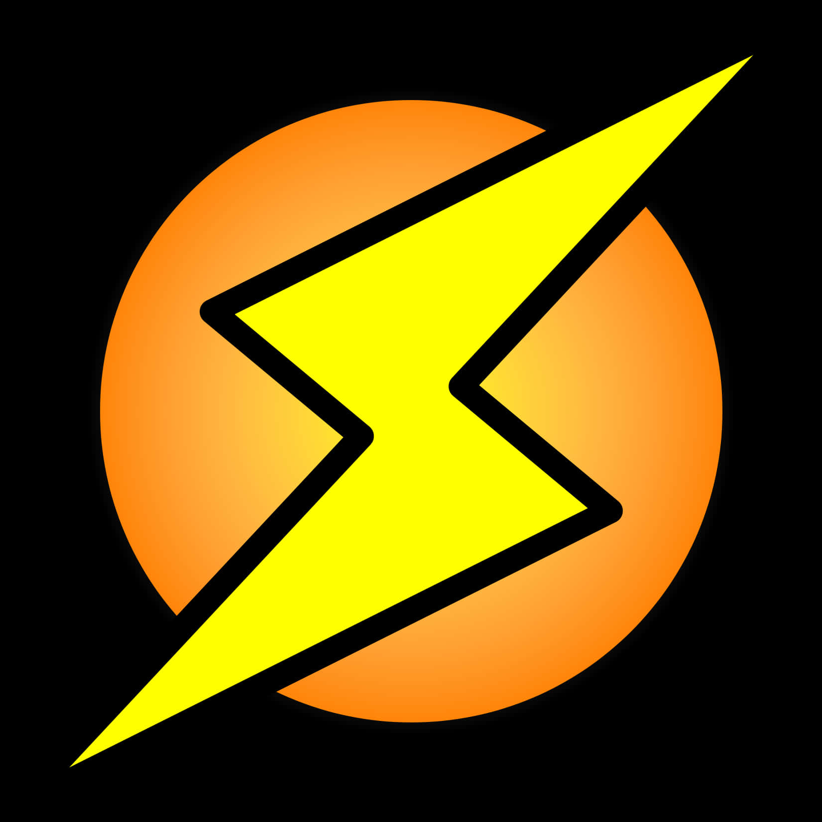 Yellow Lightning Bolt Icon