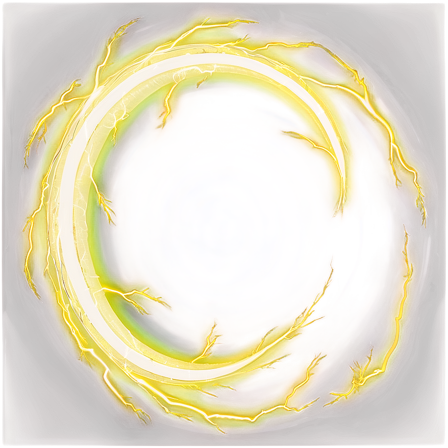 Yellow Lightning Spiral Png 5