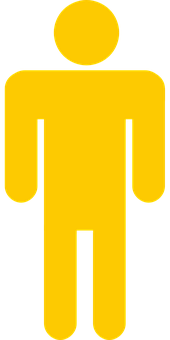 Yellow Man Icon Symbol