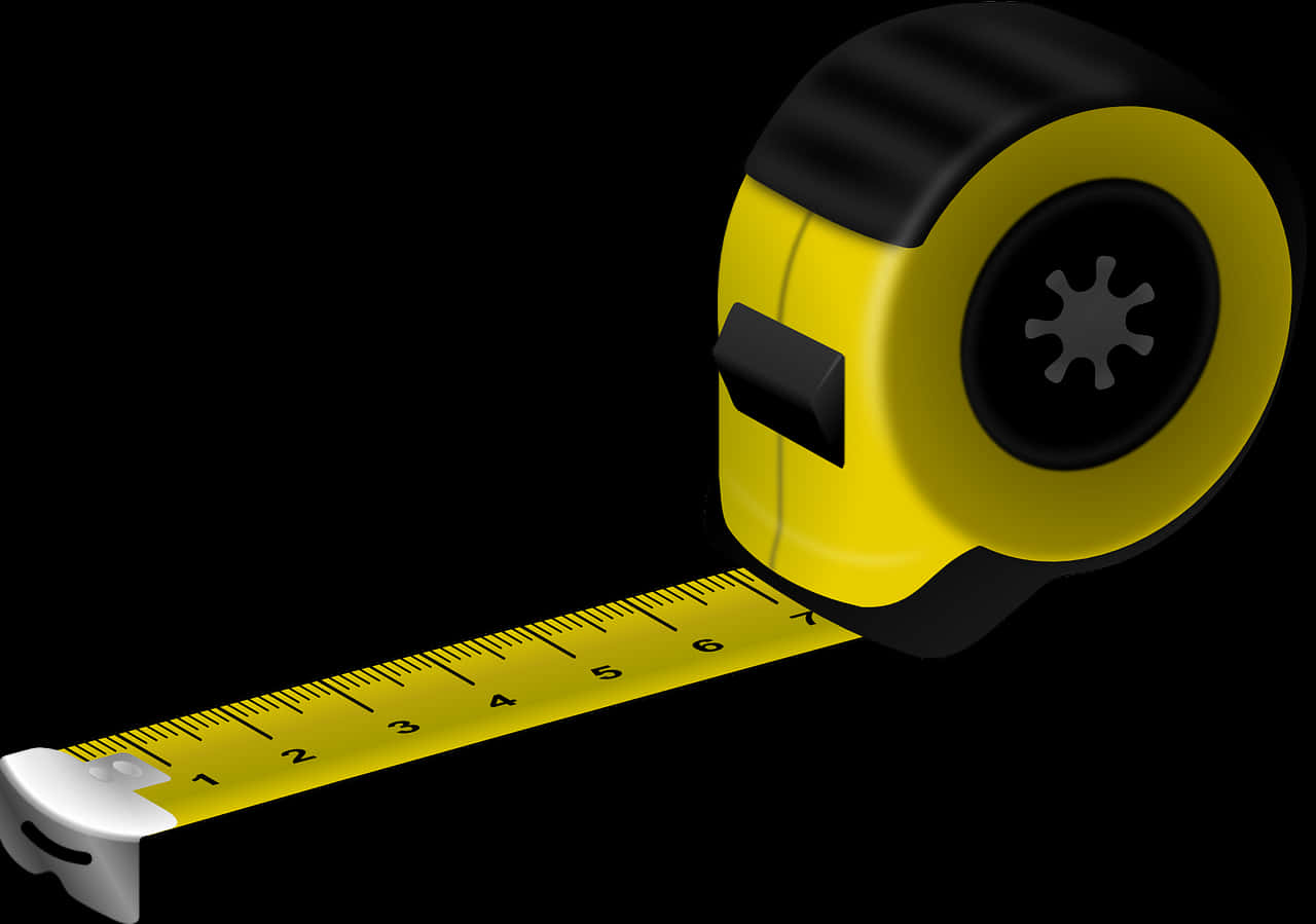 Yellow Measuring Tape Extended