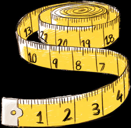 Yellow Measuring Tape Illustration