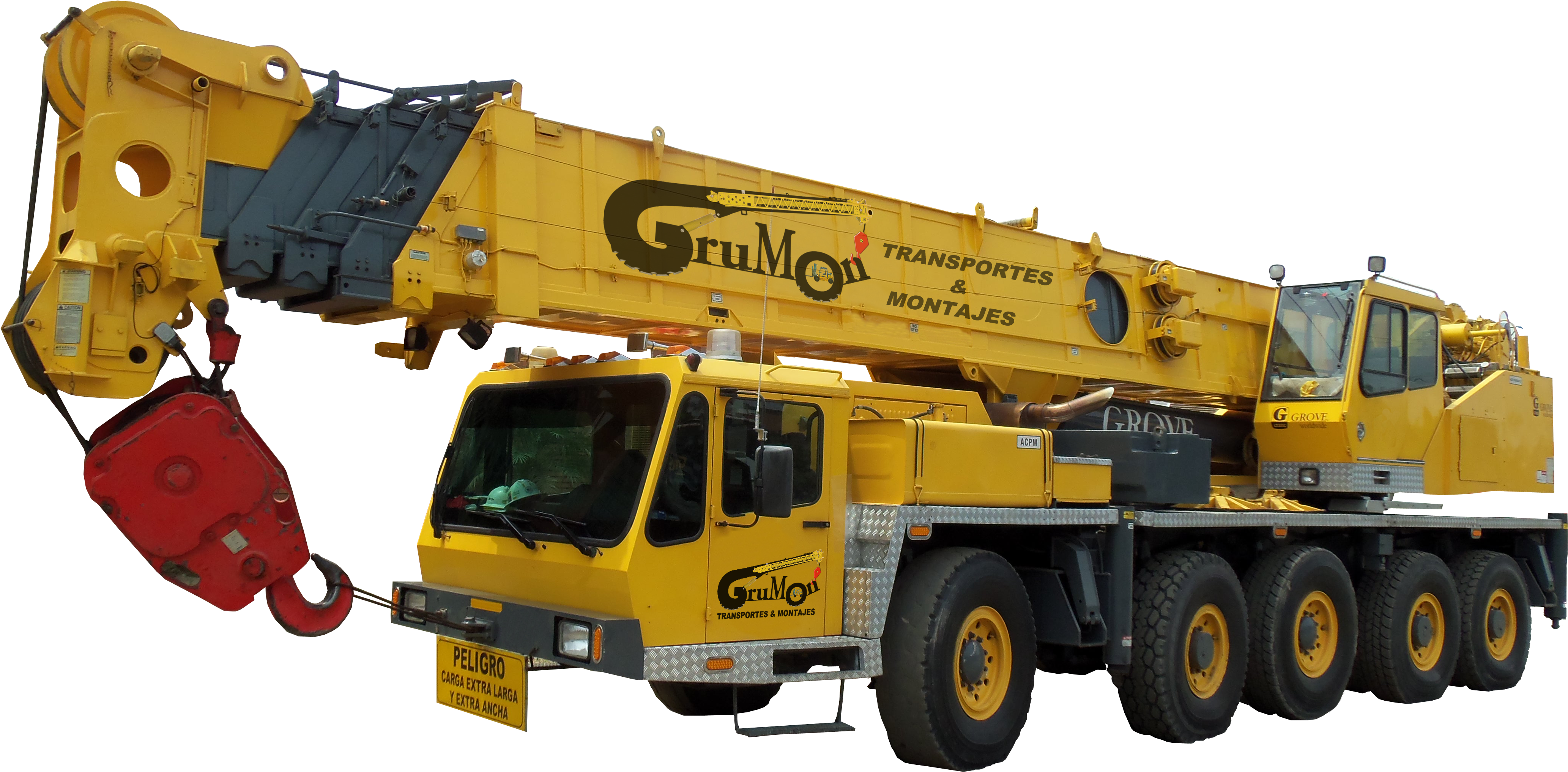 Yellow Mobile Crane Truck